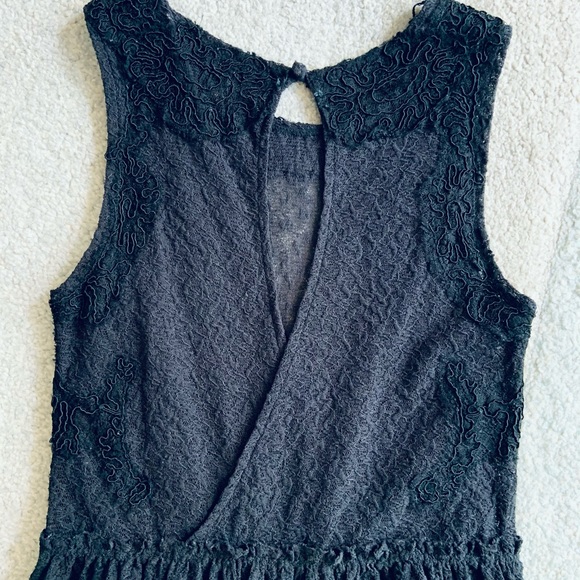 Free People Black Sheer A-Line Dress - Picture 6 of 11